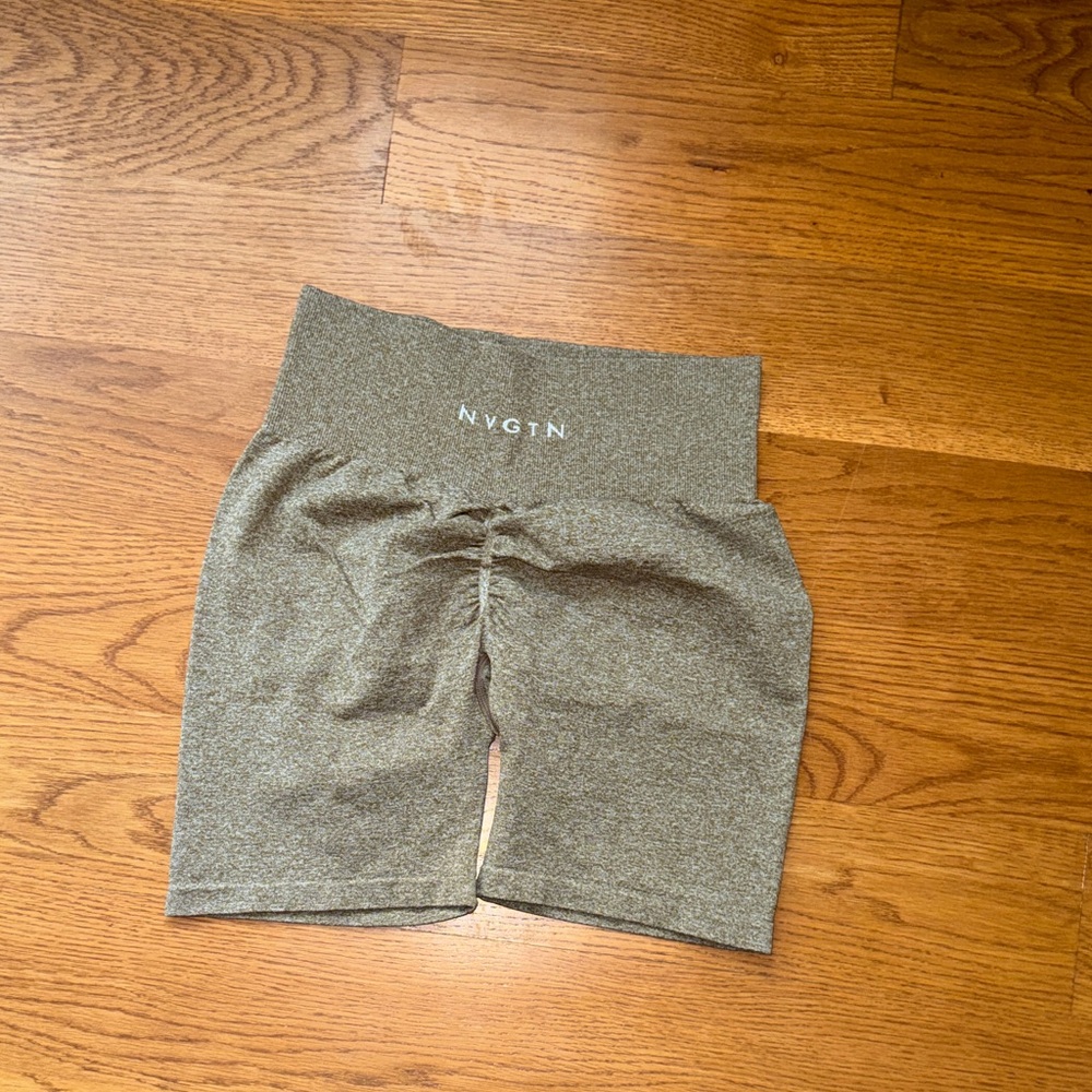 NVGTN Olive Green High-Waisted Shorts